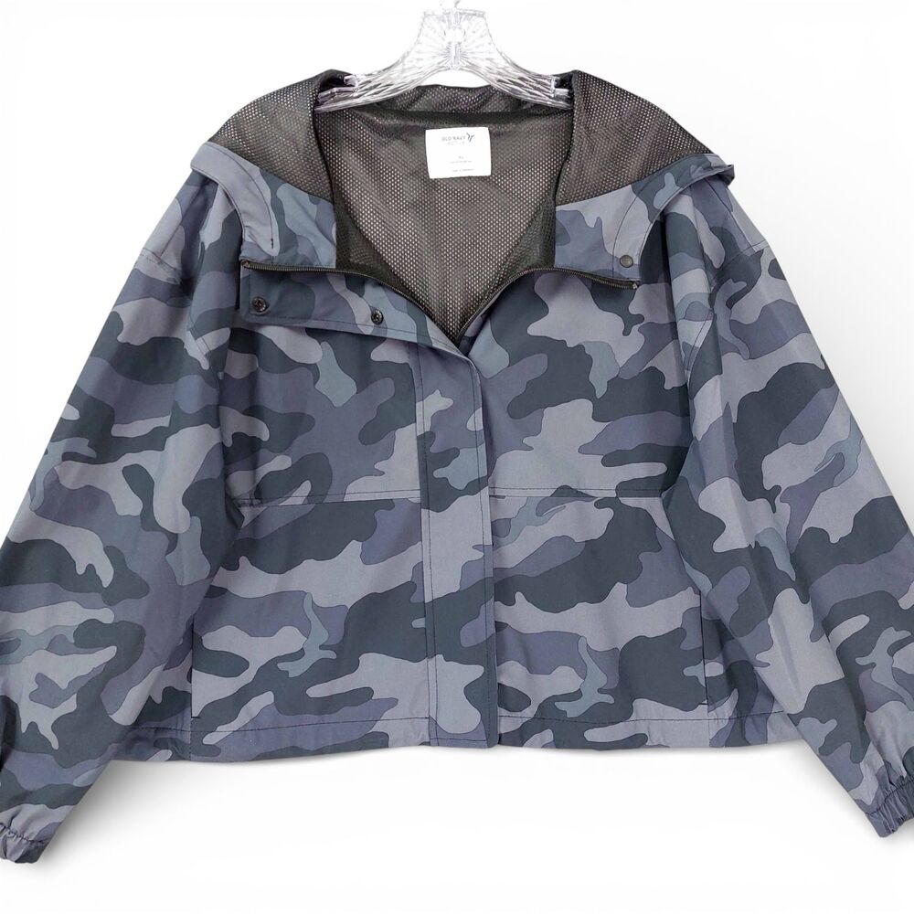 Old Navy Active Camo Hooded Jacket | XL | Water-Resistant